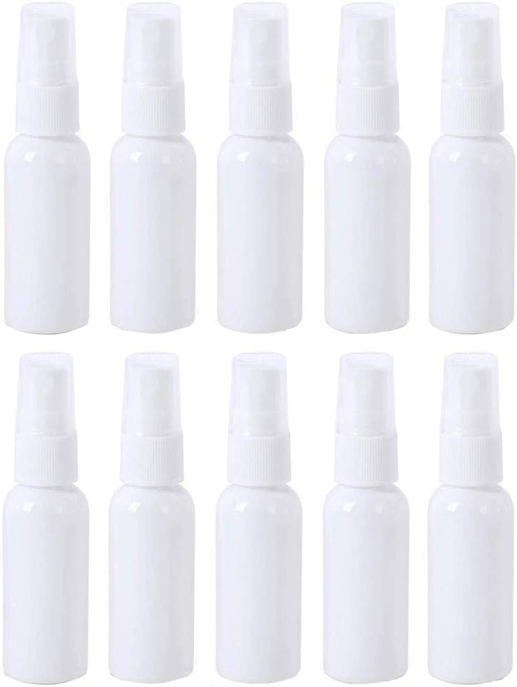 Gooldu 10 Pack 30ml Clear Plastic Spray Bottle Empty Cute Perfume Atomizer Mist & Stream Sprayer Mister Spray Bottle for Cleaning, Travel, Essential Oils, Perfume Empty Plastic Bottles Travel Bottle
