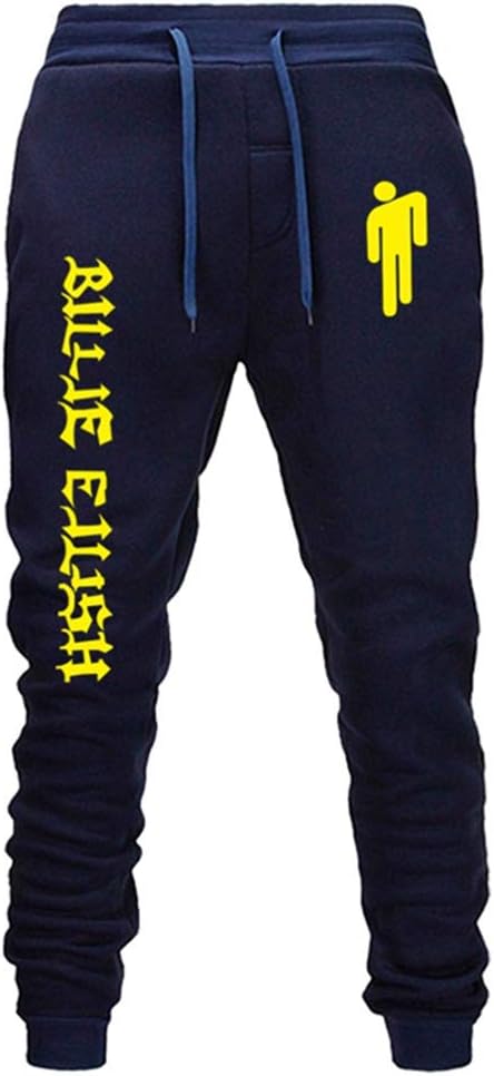 kikoo Unisex Billie-eilish Letter Printed Drawstring Trousers Personality Loose Sweatpants