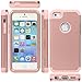 iPhone 5SE Case, E LV Shock-Absorption / High Impact Resistant Hybrid Armor Protection Defender Case Cover for iPhone 5 5S 5SE - [ROSE GOLD / ROSE GOLD]
