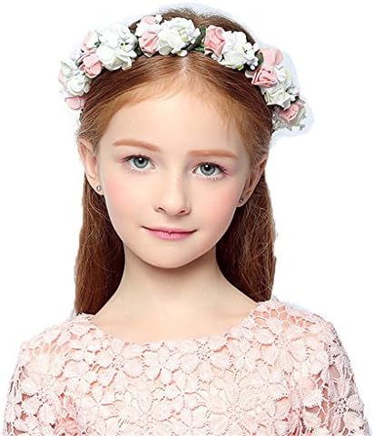 Happyus Girl's Flower Floral Crown Headband for Festival Party Wedding