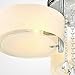 DINGGU Modern Bedroom Ceiling Light Crystal Flush Mounted Ceiling Light for Living Room Kitchen Chandelier Light 3 Light Crystal Ceiling Light for Small Room Acrylic Drum Ceiling Chandelier