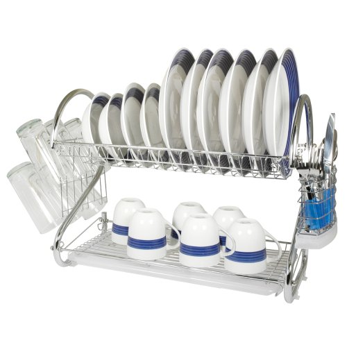Better Chef DR-22, 22-Inch, Chrome Plated, S-Shaped, Rust-Resistant, 2-Tier Dishrack