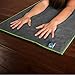 Youphoria Yoga Microfiber Non-Slip Towel - Hot Yoga Mat Towel for Enhanced Grip and Sweat Absorption - Gray with Green Stitching