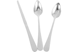 VERDANVERSE Stainless Steel Grapefruit Spoon Set with Precision Serrated Edges and Thick Ergonomic Handles Fruit