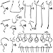 Navseek 7533H Pegboard Hooks and Organizer Assortment - 62Pcs Peg Hook Organization