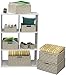 Sorbus Set of 9 Storage Baskets for Organizing, Mesh Hand-Woven Design, Linen Closet Organizers and Storage, Organizer Storage Baskets for Shelves, Variety Pack Organizers and Storage (Beige)