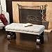 Great Deal Furniture Colette Tufted Light Brown Fabric Ottoman Bench