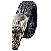 moonsix Leather Belts for Men 35mm Alligator Crocodile Embossed Dress Belt with Plaque Buckle,Style 1-Black
