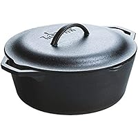 Lodge Cast Iron Serving Pot Dutch Oven with Dual Handles, Pre-Seasoned, 7-Quart