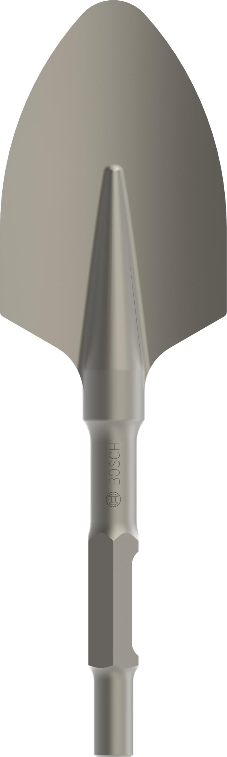 Bosch 1x PRO Hex 30-4C Spade Chisel, Rounded (for Soil, Gravel, Ø mm, Professional Accessory Demolition Hammer)