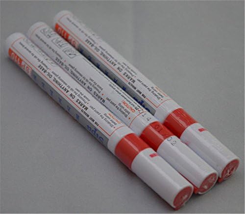3Pcs Red Color Marker Paint Pen Tires Repair White Pen For Car Truck Motorcycle Tyre Tread