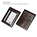 Men's RFID Blocking Slim Credit Card Holder Minimalist Leather Bifold Front Pocket Wallet, Dark Brown