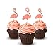 Flamingo Cupcake Topper 12 Pack Cupcake Topper Decoration Cake Glitter cardstock Pink