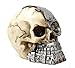 Bellaa 26713 Steampunk Protruding Gearwork Robotic Human Skull Statue Figurine