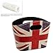 Union Jack Design Leatherette Storage Basket / Desktop Accessories Holder / Office Supplies Caddy