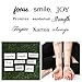 Tattify Assorted Word Temporary Tattoos - Life's Diamonds (Set of 18 Tattoos - 2 of each Style) - Individual Styles Available - Fashionable Temporary Tattoos - Long Lasting and Waterproof