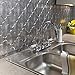 FASÄDE Monaco Decorative Vinyl Backsplash 15 sq ft Kit in Crosshatch Silver