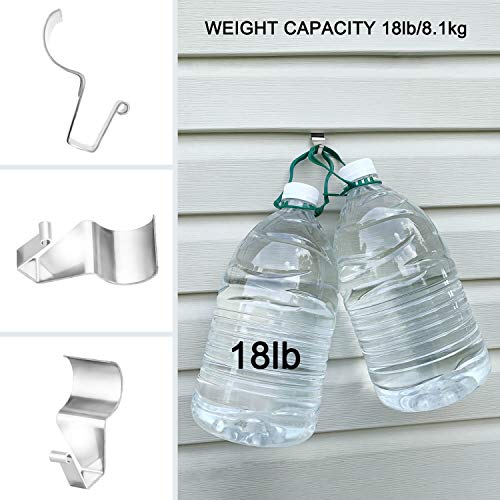 NoHole Needed Vinyl Siding Hanger Hooks, 10 Pack Heavy Duty Vinyl