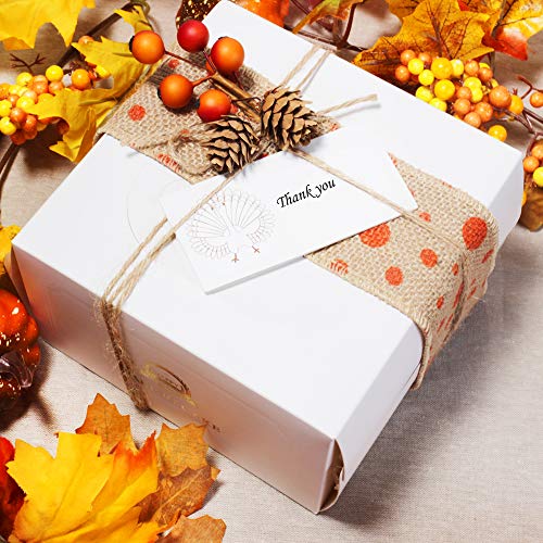Supla 100 Pcs Thanksgiving Place Cards with Turkey Design Table Name Cards Escort Cards Guest Seating Number Cards Food Buffet Cards 3.9" x 2" Folded for Thanksgiving Dinner Table Setting - Thumbnail 6