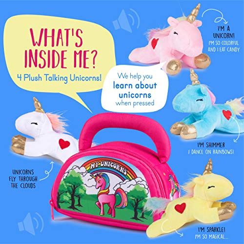 Talking Plush Creations Unicorn Plush Toy Set Includes 4 Talking Soft