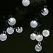 LALAPAO Globe String Lights 2 Pack Solar Powered Outdoor Lights 30 LED 19.7ft Crystal Ball Fairy String Light for Christmas Xmas Tree Garden Path Patio Home Lawn Holiday Wedding Decor Party (White)