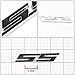 UrMarketOutlet SS Black/Chrome Aluminum Alloy Auto Trunk Door Fender Bumper Badge Decal Emblem Adhesive Tape Sticker