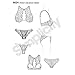 Simplicity Women's Panties and High Neck Bra Sewing Patterns by Madalynne, All Sizes