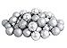 96ct Silver Shatterproof 4-Finish Christmas Ball Ornaments 1.5