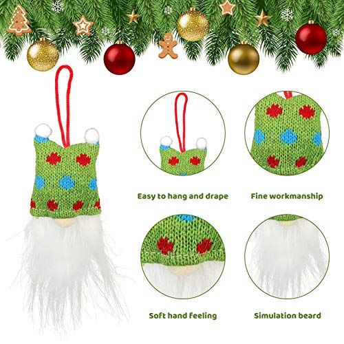 GoosWexmzl Christmas Tree Hanging Ornaments Set - Christmas Gnomes Decorations Holiday Plush Gnomes Santa Christmas Tree Decoration