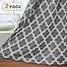 Flamingo P Modern Moroccan Geometric Decor Curtains Print Thermal Insulated Blackout Curtains for Living Room 52W x 84L Inch Gray 1 Pair