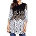 GOVOW Womens 3/4 Sleeve Roundneck Floral Shirts