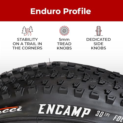 Fincci Bici Copertoni mtb 26 x 2.25 - Coppia Pieghevole Nero Pneumatici con 2 camera d’aria Schrader 57-559 - Biciclette Gomme 26" per Adulto Donna e Uomo - Imballaggio Accessori per Mountain & E bike