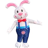MROMT Bunny Inflatable Costume Easter Bunny Costume Adult Rabbit Blow Up Suit Inflatable Rabbit Costume for Adults