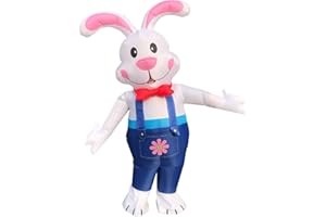 MROMT Bunny Inflatable Costume Easter Bunny Costume Adult Rabbit Blow Up Suit Inflatable Rabbit Costume for Adults