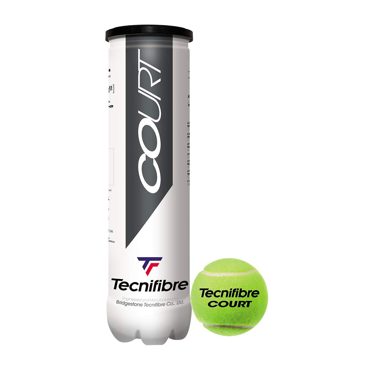 Tecnifibre Court Tennis Balls (4 balls)