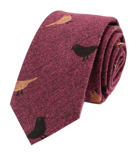 Burgundy Narrow Ties Online for Men Self Necktie Perfect Gifts for Son Grandson
