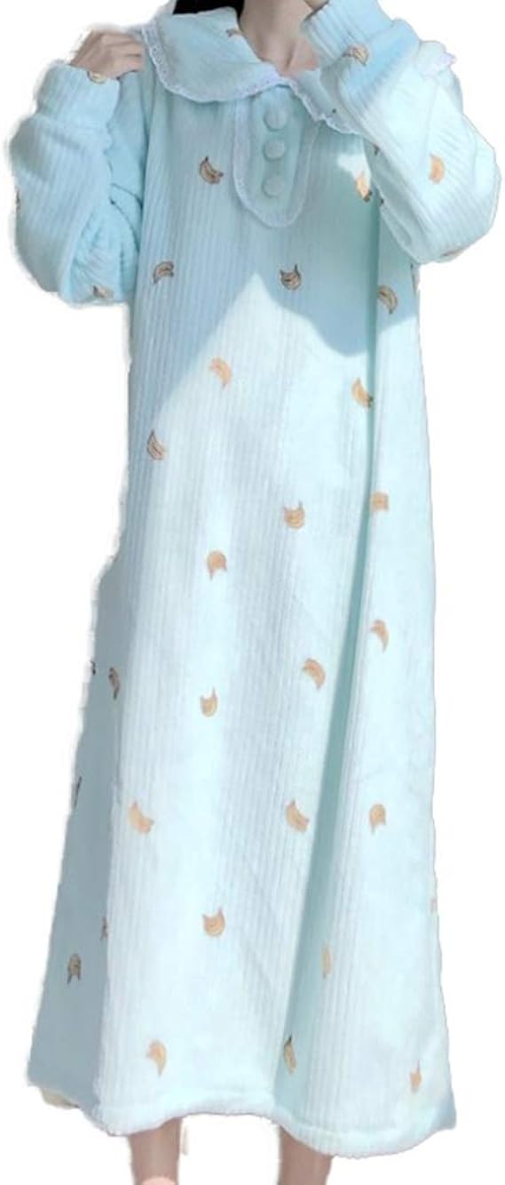 Amazon ネグリジェ 部屋着 寝巻き F ワンピ グリーン シンプル エレガント 裏ボア スタイリッシュ 春 フリル ラッフル 妊婦 ママ かわいい キュート スカラップ プレゼント ゆったり ロング ロング丈 おしゃれ ソフト ルームウエア ルームワンピース ネグリジェ 通販