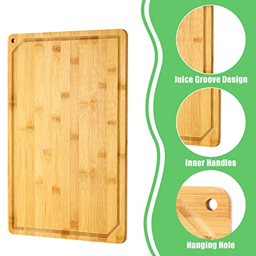Eaasty 12 Set Extra Large Plain Bamboo Cutting Board Bulk Heavy Duty