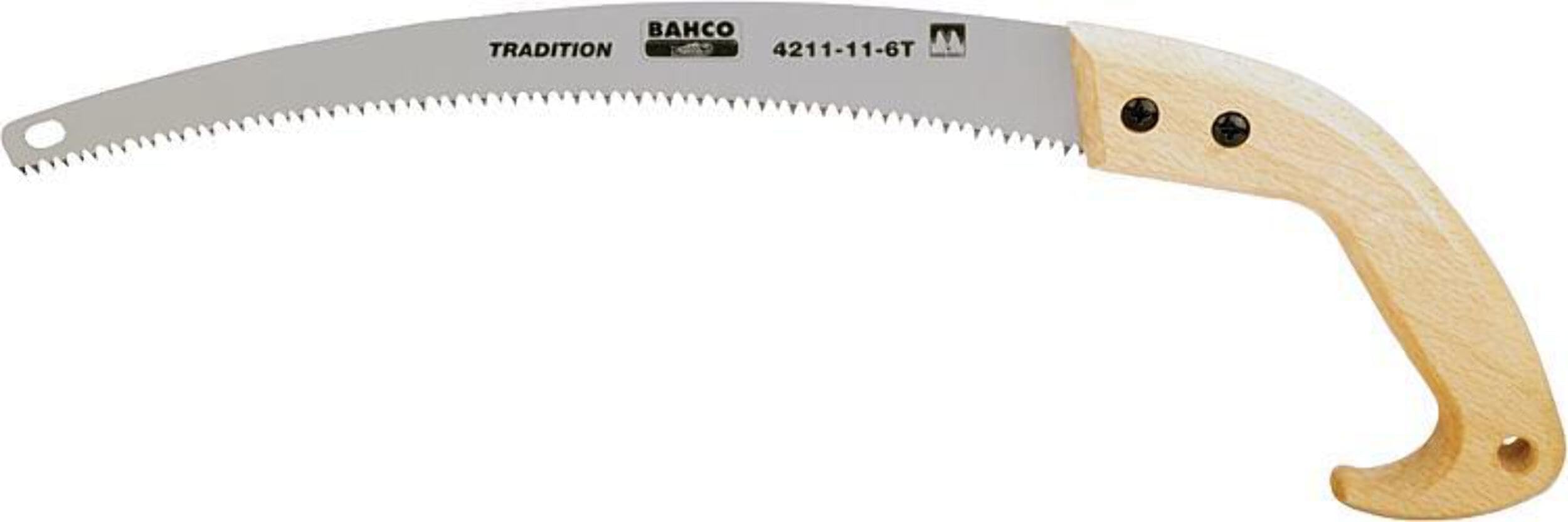 Bahco 4211-14-6T Pruning Saw with Wooden Handle, Silver/Brown, 360 mm