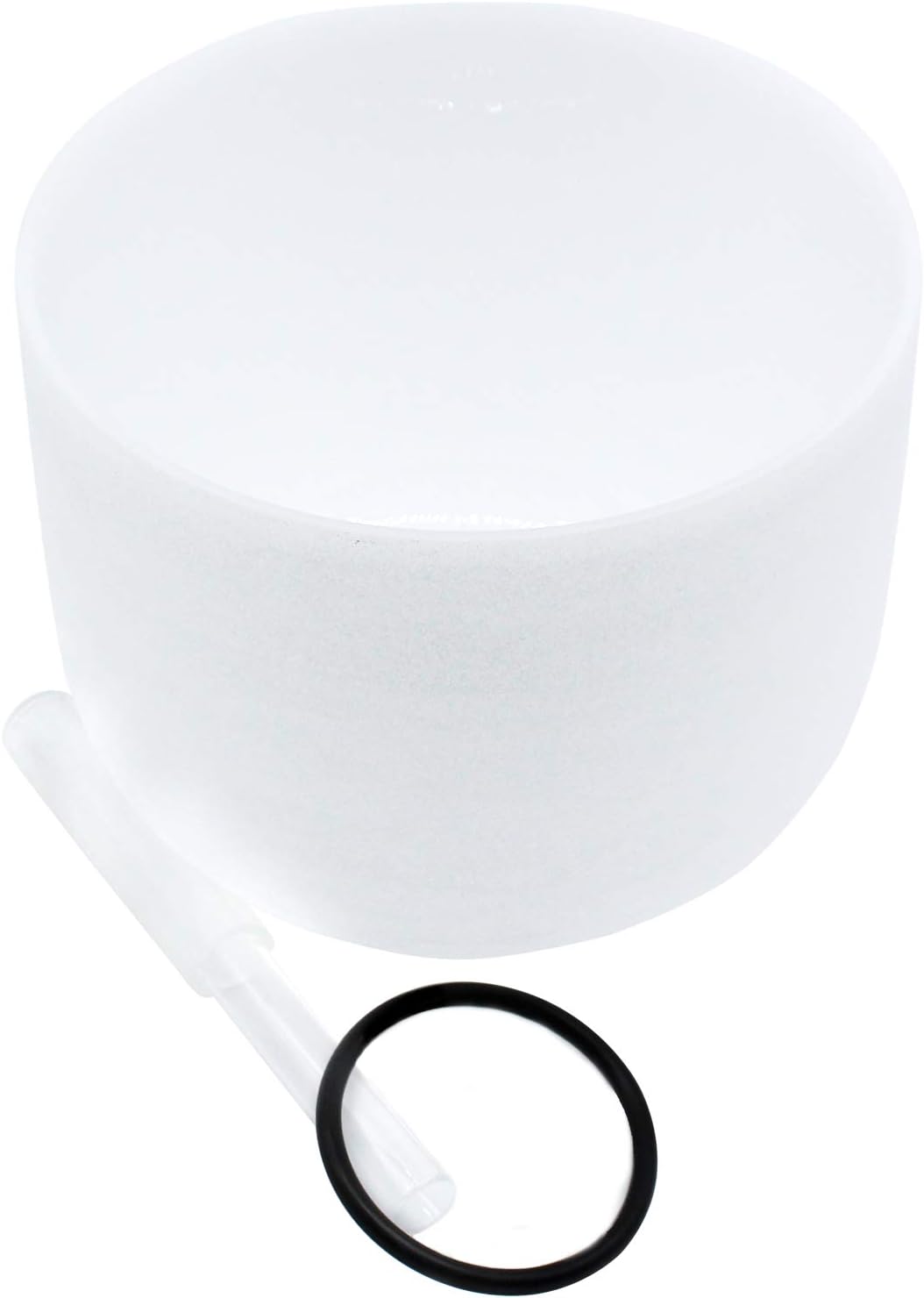 432HZ Crystal Singing Bowl F Note Heart Chakra 8 inch with Free Suede Striker and O ring