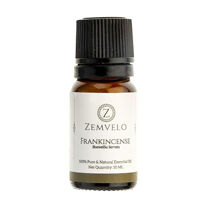 Zemvelo Care Frankincense Essential Oil - 100% Pure, Natural, Therapeutic Grade, 10 ml for Skin, Face, Hair, Depression, Diffuser and Aromatherapy
