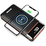 Wireless Portable Charger 25000mAh Power Bank with Digital Display LCD Screen Battery Pack with Three Outputs&Dual Inputs Huge Capacity Backup Battery Compatible Android Phones,Tablet and More
