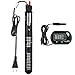 Zacro AH061 Submersible Aquarium Heater of 300W with Visible Temperature and Floating Thermometer with Suction Cup, Black