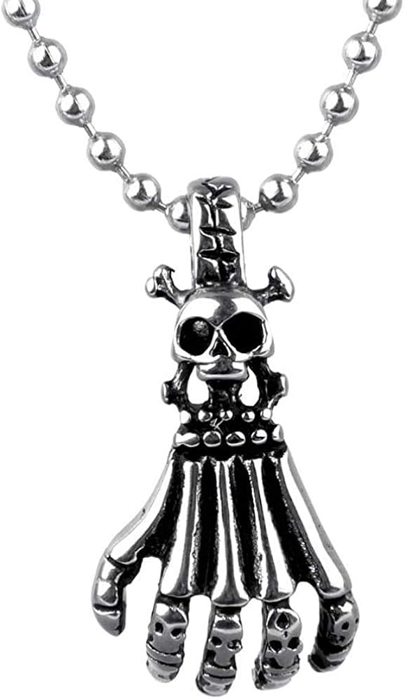 HAMANY Necklace,Mens Necklaces,European and American Stainless Steel Necklace Mens Jewelry Punk Titanium Steel Mens Pendant