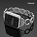 For Apple Watch Band 38mm 42mm,Valband Stainless Steel Bling Wristband Replacement Strap for Apple Watch Series 3 Series 2 Series 1 Nike+ Sport Edition (42mm, Silver)