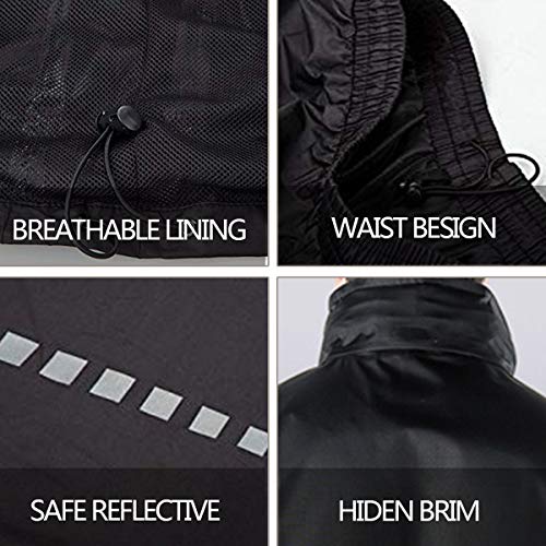 ZITY Mens Rain Jacket & Trouser Suit Black X-Large
