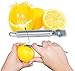 Aprika Zester Peeler and Lemon Spritzer Manual Juicer Citrus Press, Extra Large, Silicone Handles, Heavy Duty