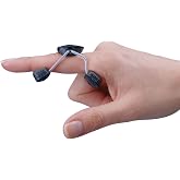 Rolyan Sof-Stretch Short Extension Splint, PIP Finger Brace, Black, Medium | Rolyan Sof-Stretch short extension splint provides dynamic force to assist the PIP joint into extension