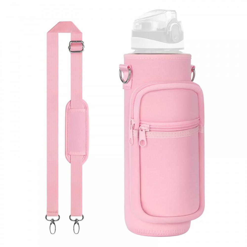 DONGKER Water Bottle Carrier Bag,1L Water Bottle Sling Bag w/Adjustable Shoulder Strap & Phone Pocket for Daily Hiking Travelling Camping — image 1