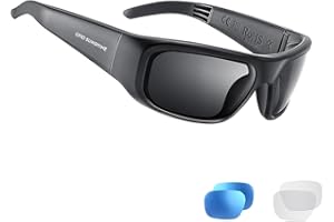 OHO SUNSHINE OhO Smart Glasses,Polarized Sunglasses with Bluetooth Speaker,Athletic/Outdoor UV Protection and Voice Control,Unisex(Grey Lens)